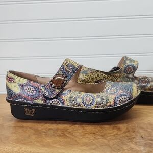 Alegria Women's Floral Pattern Paloma Mary Jane Flats Size EU41/US 10.5-11